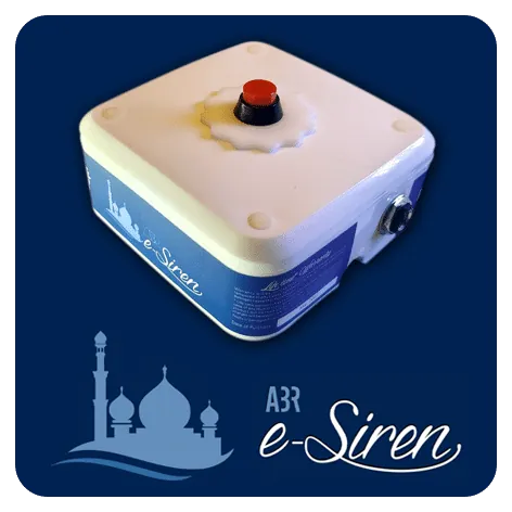 ABR e-Siren Ramzan Siren: electronic masjid siren unit with red button
